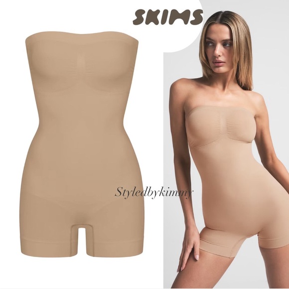 SKIMS Other - SKIMS STRAPLESS SHORTIE BODYSUIT XS New